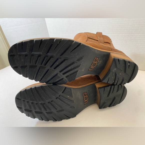 UGG Women’s Mercer Brown Leather Ankle Boots Size 8(runs small like 7.5) - Picture 6 of 6